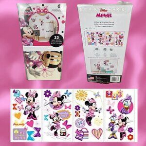 Disney Pink Multi Minnie Mouse Junior Theme Peel & Stick 33 Wall Mural Decals